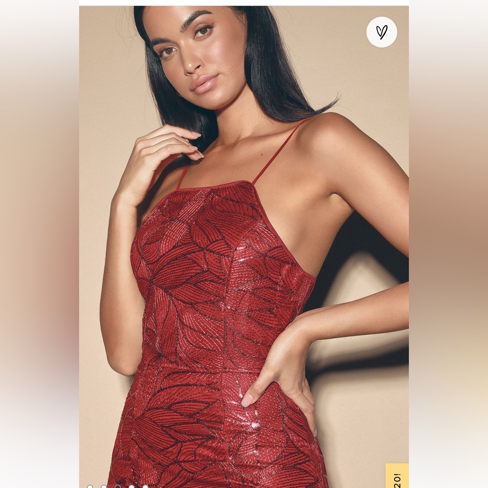 NWT Pure Beauty Wine Red Sequin Sleeveless Maxi Dress - Picture 4 of 5